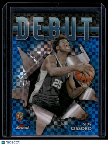 2023-24 Finest Sidy Cissoko #D-26 Debut Blue Checkerboard Refractors SN