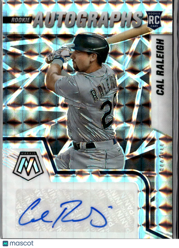 Cal Raleigh 2022 Panini Mosaic Prizm RC Auto Seattle Mariners