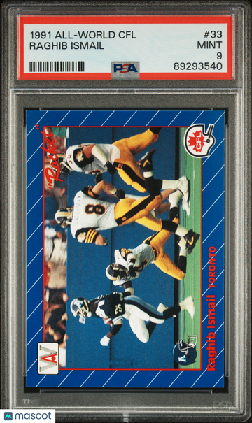 1991 All-World CFL Raghib Ismail #33 Rookie PSA 9