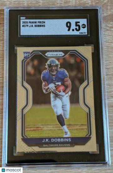 2020 Panini Prizm J. K. Dobbins #379 Rookie SGC 9.5