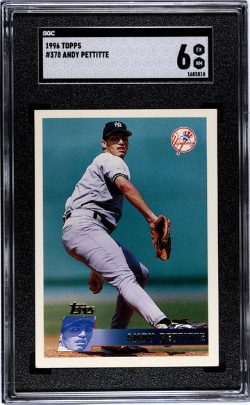 1996 Topps #378 Andy Pettitte SGC 6