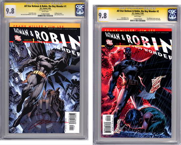 ALL STAR BATMAN & ROBIN #1-2 CGC-SS 9.8-9.8 SIG JIM LEE BATMAN VARIANT COVERS 2005