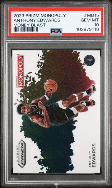 2023 Prizm Monopoly | Anthony Edwards | Money Blast | PSA 10