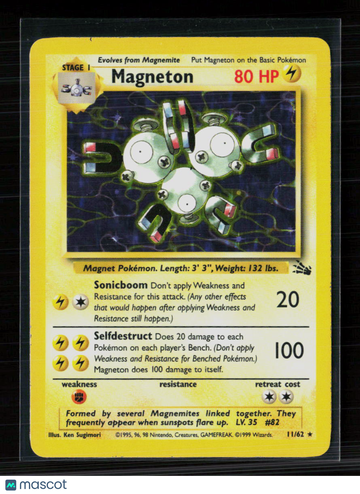 1999 Fossil Magneton Holo Rare #11/62