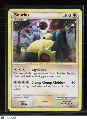 Pokemon 2016 Call of Legends Snorlax #33/95