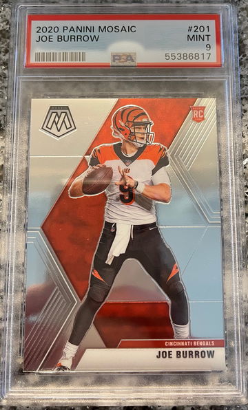 Joe Burrow 2020 Panini Mosaic Rookie PSA 9 Bengals 