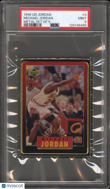 1996 Upper Deck Jordan Metal Set Of 5 Michael Jordan #4 PSA 9