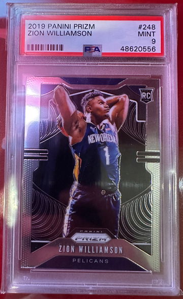 2019 panini prizm Zion Williamson #248 psa 9