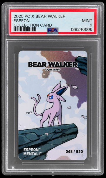 2025 Bear Walker X Pokemon Center Collection Espeon PSA 9