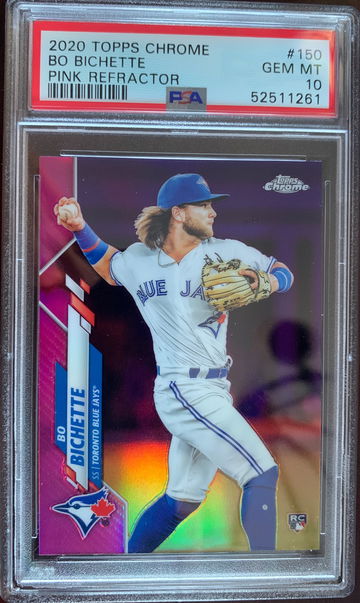 2020 Topps Chrome Bo Bichette Pink Refractor PSA 10 Gem Mint