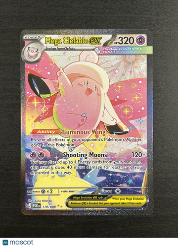 2026 Mega Evolution – Perfect Order Mega Clefable EX Holo Secret Rare #119/88