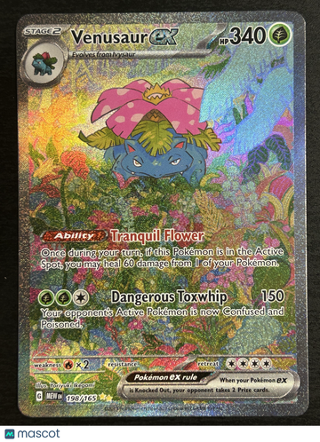 2023 Scarlet & Violet 151 Venusaur EX Holo Secret Rare SAR #198/165