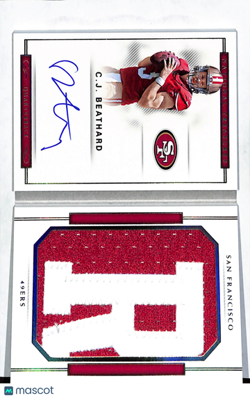 2018 Panini National Treasures C.J. Beathard #RJB-CJ /8 Patch