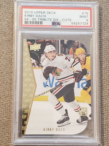 2019 Upper Deck Kirby Dach 94-95 Tribute Die - Cuts PSA 9