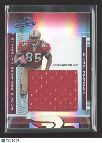 2006 Playoff Absolute Memorabilia Rookie Premiere Materials Vernon Davis #263 Authentic Event-Worn Jersey
