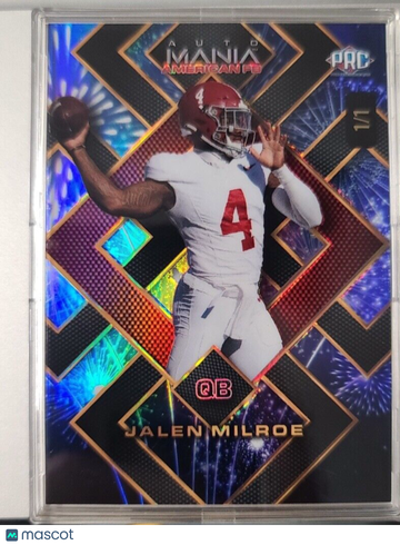 2024 Wild Card Jalen Milrow #2024 Red Diamond Fireworks Refractor 1/1 Short Print Insert