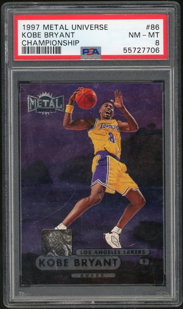 1997 Metal Universe Championship Kobe Bryant #86 PSA 8
