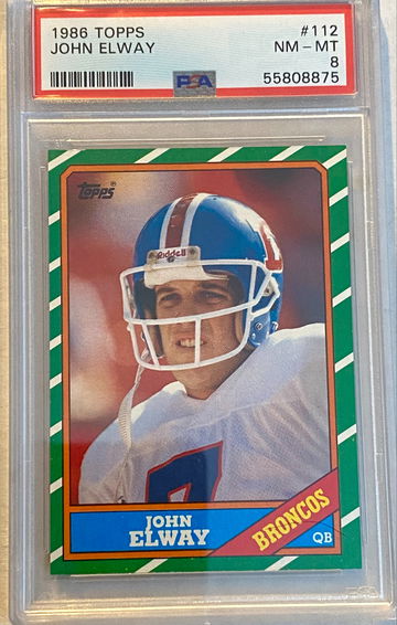 1986 Topps John Elway PSA 8 NM-MT