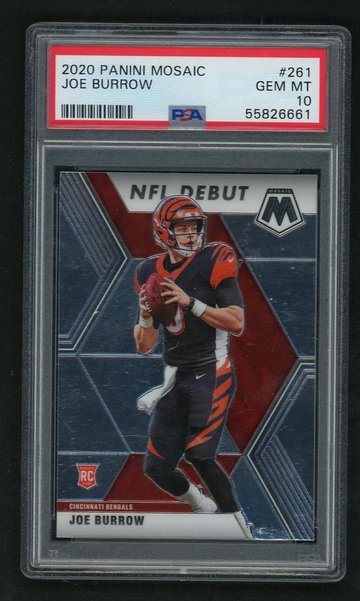 2020 Panini Mosaic Joe Burrow #261 PSA 10