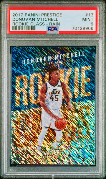 2017-18 Panini Prestige Rookie Class Rain Insert Donovan Mitchell PSA 9 MINT RC