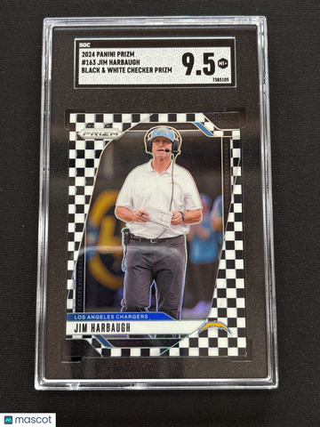 2024 Panini Prizm Jim Harbaugh #163 Checkers SGC 9.5