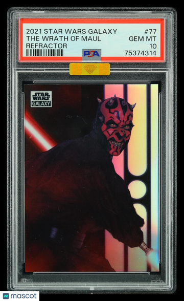 2021 Topps Chrome Star Wars Galaxy The Wrath of Maul #77 Refractor MBA 10
