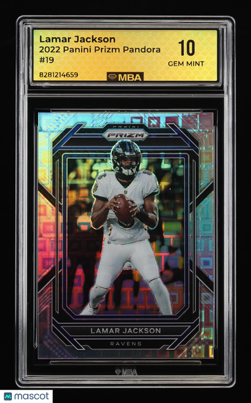 2022 Panini Prizm Lamar Jackson #19 Pandora MBA 10