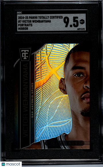 2024 Panini Totally Certified Victor Wembanyama #7 Portraits Mirror SGC 9.5