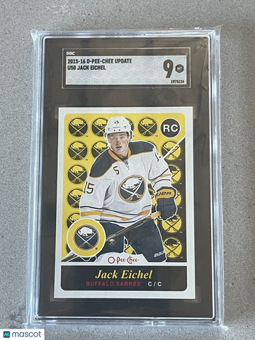 2015-16 O-Pee-Chee Jack Eichel #U50 O Pee Chee Update SGC 9