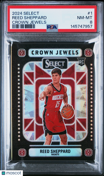 2024 Panini Select Crown Jewels Reed Sheppard #1 PSA 8