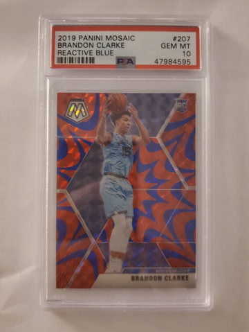 Brandon Clarke 2019 Mosaic Reactive Blue PSA 10
