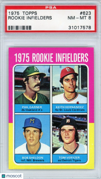 1975 Topps Rookie Infielders #623 PSA 8