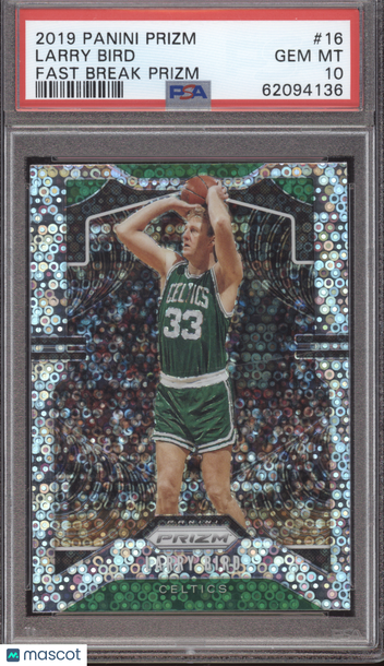 2019 Panini Prizm Larry Bird #16 Fast Break PSA 10