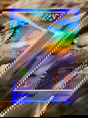 2024 Topps Archives CURTIS MEAD RC #/25 BLUE FOIL ROOKIE Tampa Bay Rays