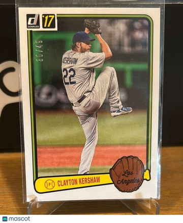 2017 Donruss - Retro Variations 1983 Aqueous Test Proof Clayton Kershaw #RV-17