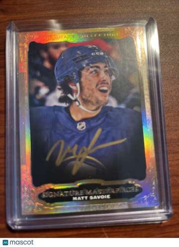 2023-24 Ultimate Collection Matthew Savoie Matt Savoie #USM-MS Signature Masterpieces Autograph Rookie Upper Deck