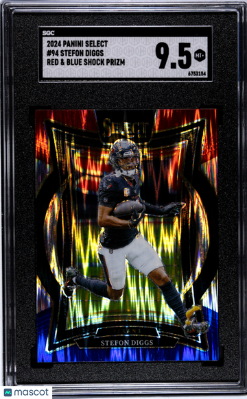 2024 Panini Select Stefon Diggs #94 Red & Blue Shock Prizm SGC 9.5