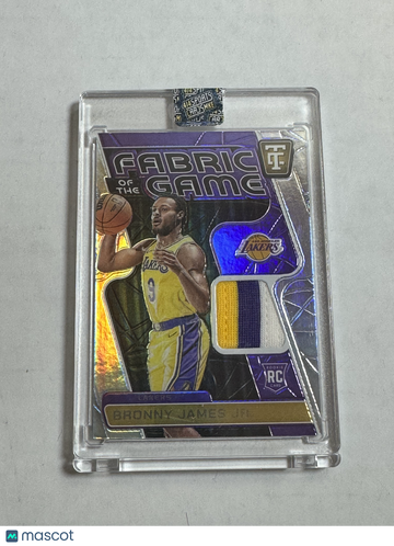 2024-25 Panini Totally Certified Fabric of the Game Bronny James Jr. 3 color Patch /125 Rookie RC #FGR-BRJ Los Angeles L