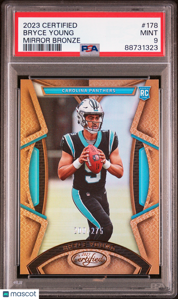 2023 Panini Certified Bryce Young #178 Mirror Bronze /275 PSA 9