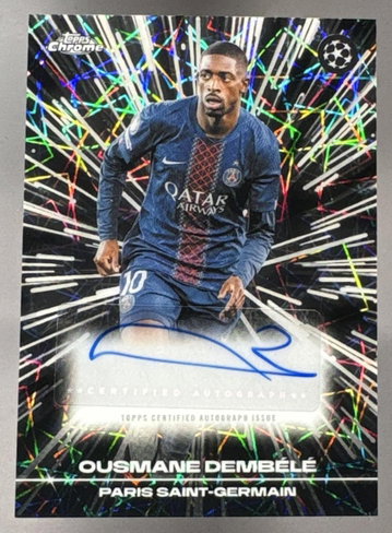 2025-26 Topps Chrome UEFA CC Ousmane Dembele #BLA-OD Black Lazer Auto
