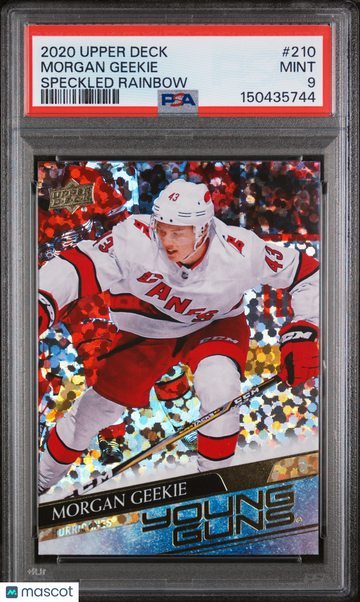 2020-21 Upper Deck Morgan Geekie #210 Speckled Rainbow Rookie PSA 9