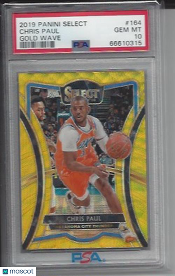 2019 Panini Select Chris Paul #164 Gold Wave PSA 10
