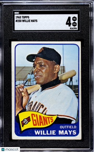 1965 Topps Willie Mays #250 SGC 4