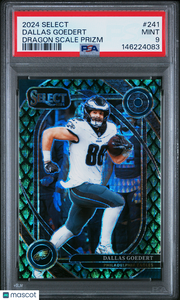 2024 Panini Select Dallas Goedert #241 Dragon Scale Prizm /81 PSA 9