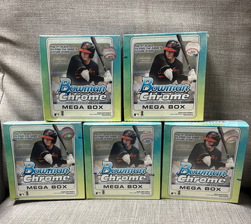 2020 Bowman Chrome Mega Box Lot - 5 Boxes 