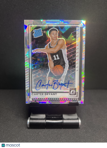 2025 DONRUSS CARTER BRYANT OPTIC CRACKED ICE PRIZM AUTO /25 RC
