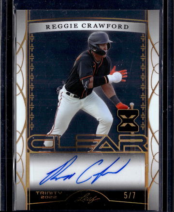 2022 Leaf Trinity Clear Reggie Crawford #CA-JB2 Auto /7