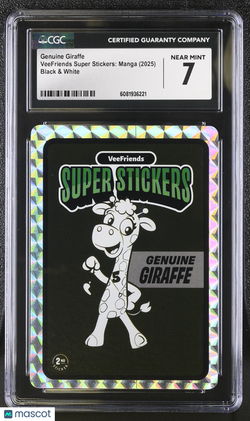 2025 Veefriends Super Stickers: Manga Genuine Giraffe Black & White CGC 7