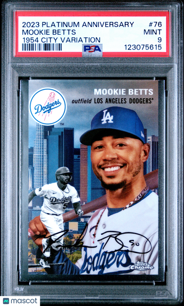 2023 Topps Chrome Platinum Anniversary 1954 Topps Chrome City Variations Mookie Betts #76 PSA 9
