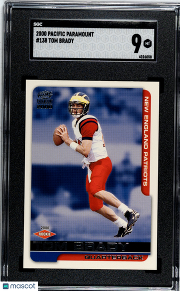 2000 Pacific Paramount Tom Brady #138 SGC 9
